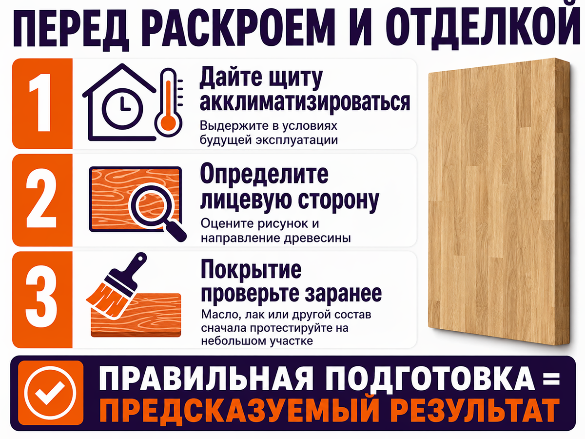 Мебельный щит из дуба сращённый, 2200×500×40 мм, сорт 1/3 фото 4