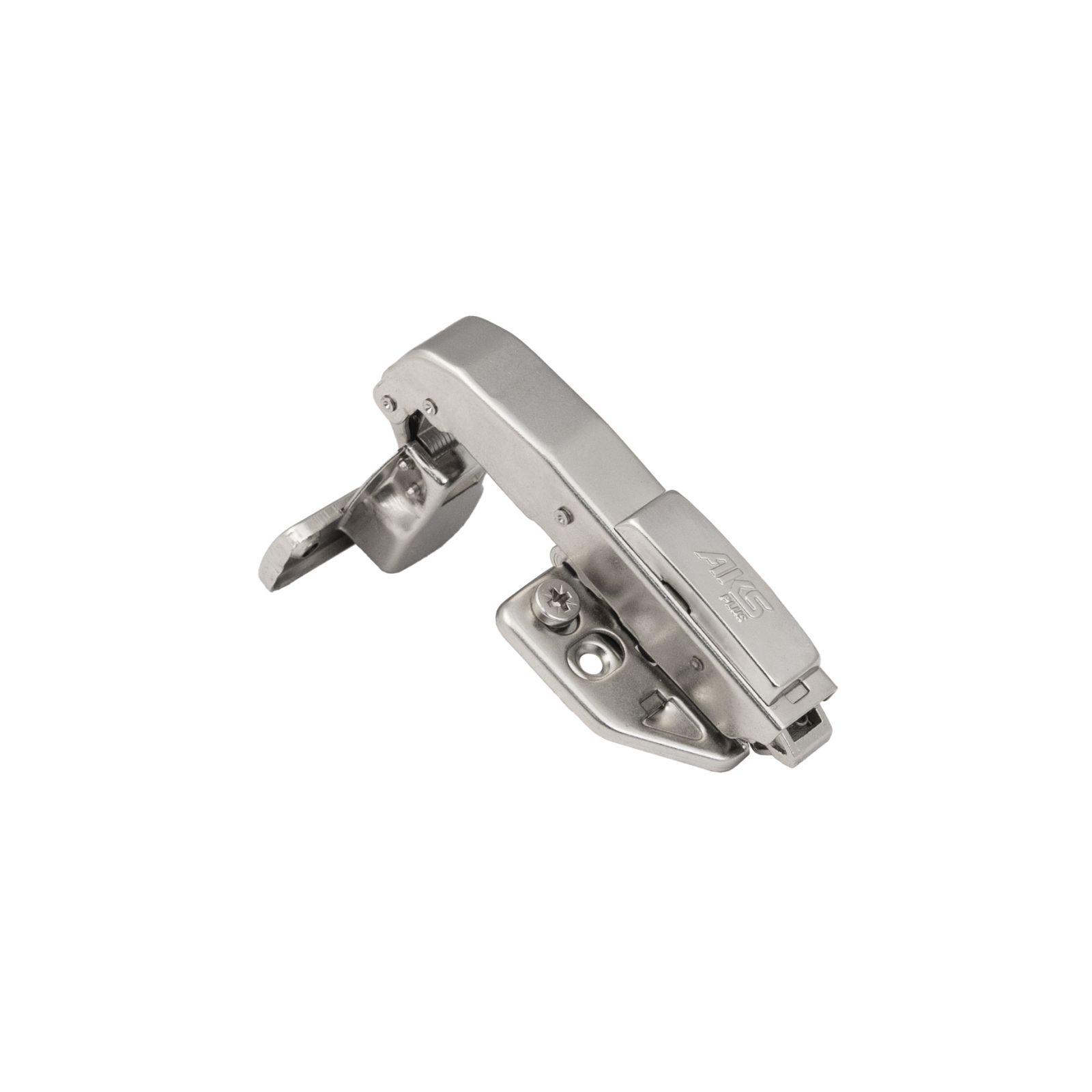 Петля угловая 90° с доводчиком 45мм планка h0 clip-on 3D регулировка комплект заглушек с саморезами AKS PLUS