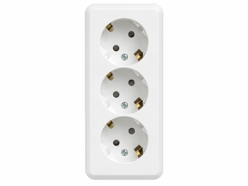 Systeme Electric розетка тройная Blanca BLNRA010311, с заземлением, без шторок, 16 А, 250 В