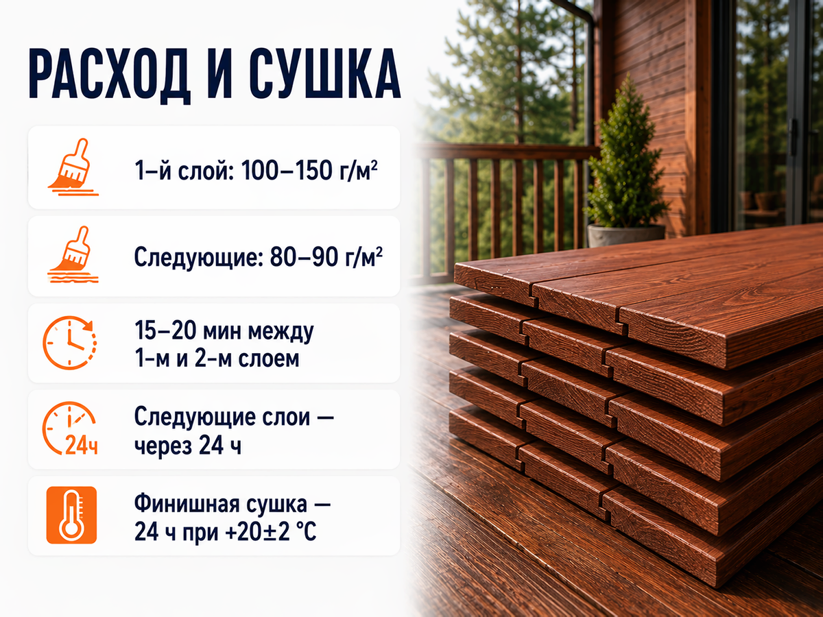 Состав PROFITEX декоративно-защитный для древесины «Махагон», 3 л (2,2 кг) фото 5