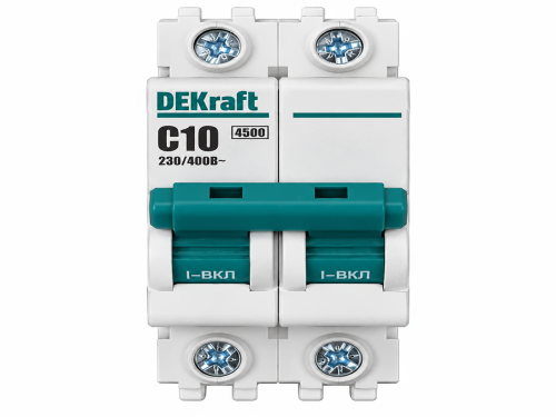 Автоматический выключатель DEKraft ВА-101, 2P, C10, 4,5 кА
