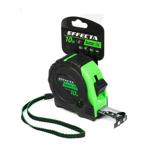 Рулетка Effecta Fort 581125, 10 м × 25 мм, магнит, автостоп