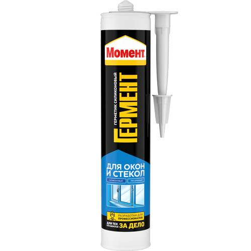 Момент Гермент герметик силиконовый для Окон и стекол прозрачный 280 мл