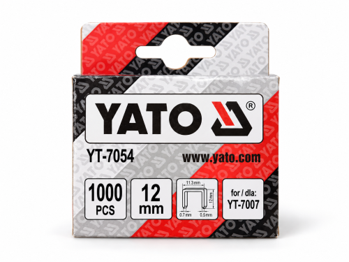 Скобы для степлера YATO YT-7054, 12 мм, 0,7×11,2 мм, 1000 шт.