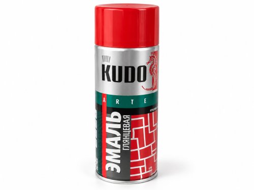 Эмаль универсальная аэрозольная KUDO, красная, 520 мл