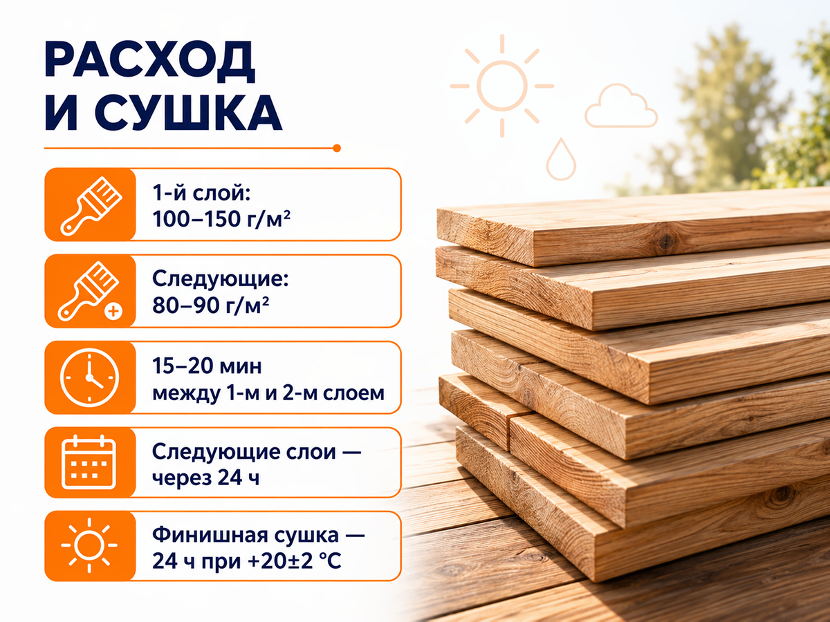 Состав PROFITEX декоративно-защитный для древесины «Бесцветный», 3 л (2,2 кг) фото 5