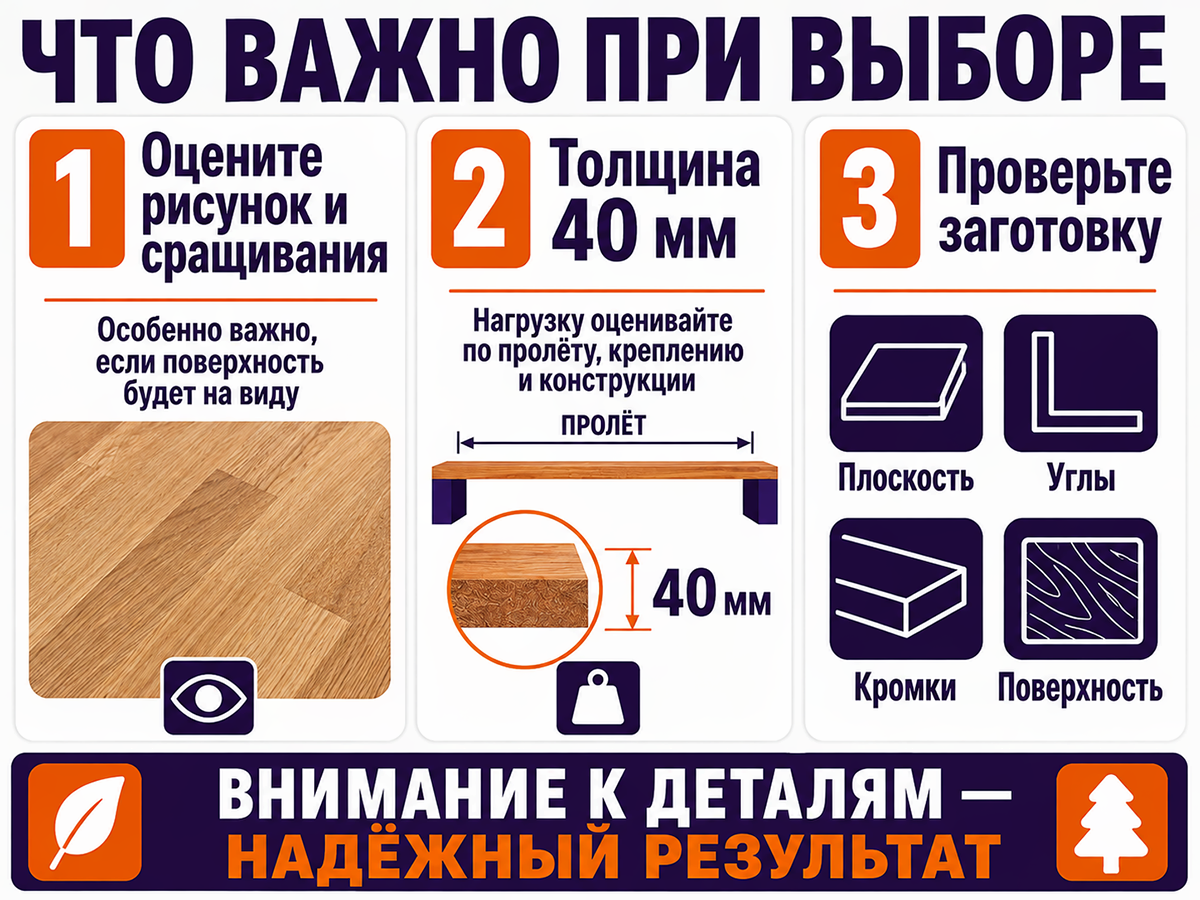 Мебельный щит из дуба сращённый, 2200×200×40 мм, сорт 1/3 фото 5