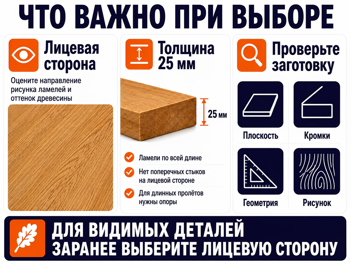 Мебельный щит из дуба 1000×200×25 мм, цельноламельный, сорт ВС фото 5