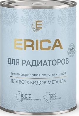 Эмаль для радиаторов Erica БЕЛАЯ 0,8 кг.