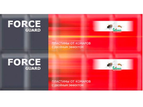 Force guard  пластины  от комаров  красные б/запаха
