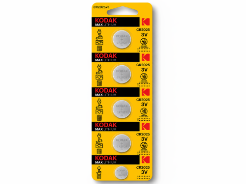Kodak батарейки CR2025, 3 В, 5 шт