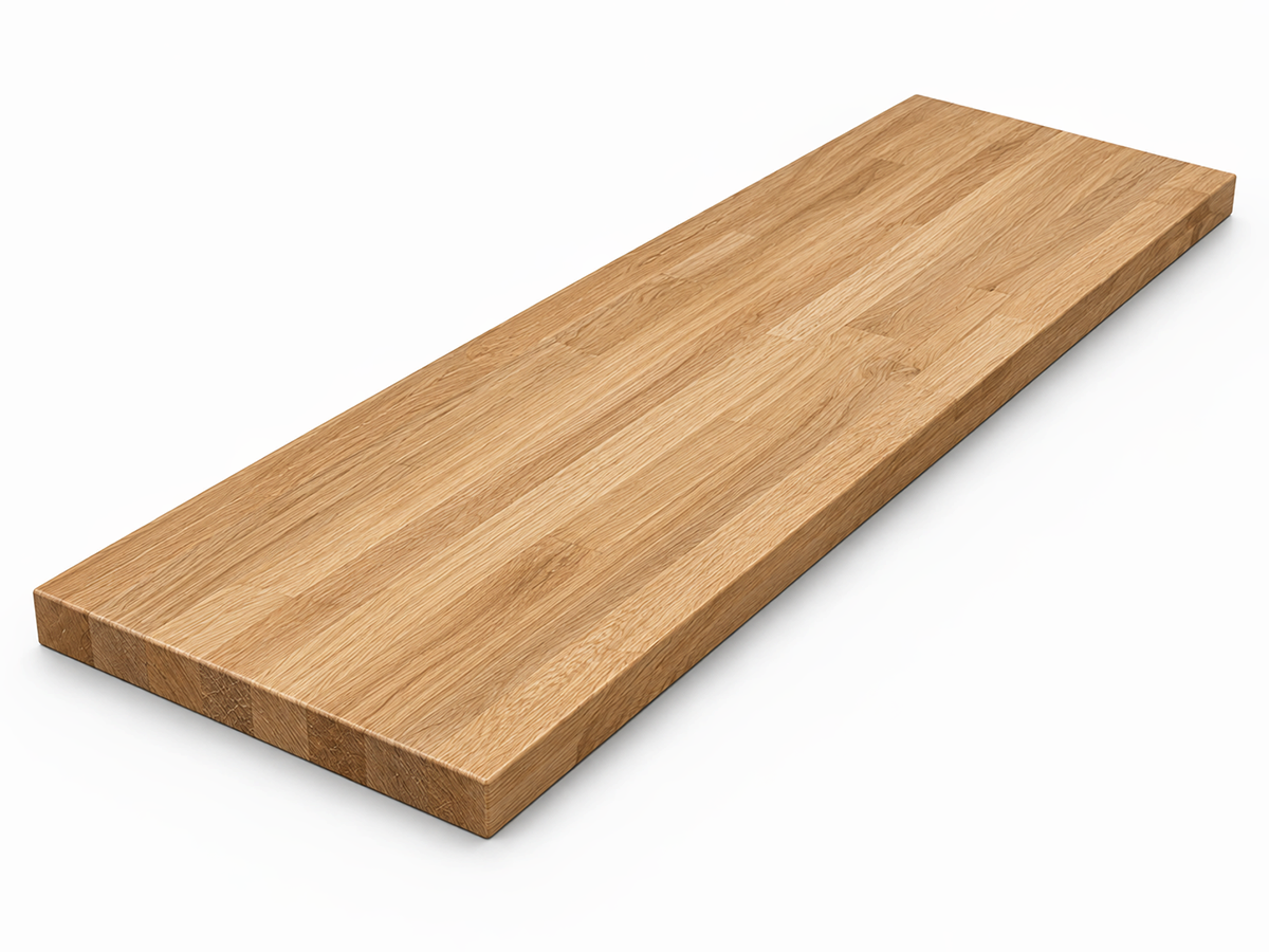 Мебельный щит из дуба цельноламельный, 1800×500×40 мм, сорт 2/3