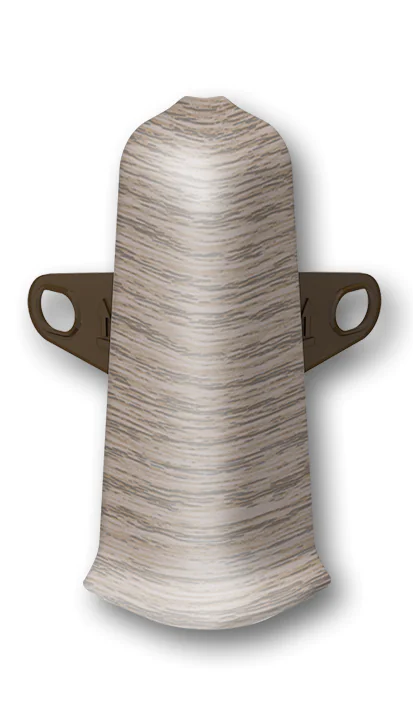 Угол наружный  для плинтуса 70мм "Идеал Деконика", 215 Дуб снежный