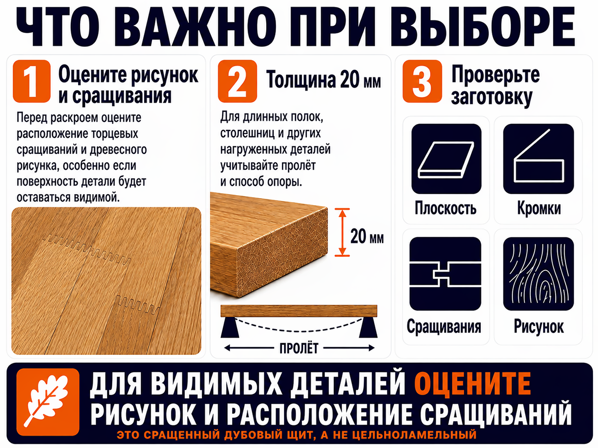 Мебельный щит из дуба сращённый, 710×600×20 мм, сорт 1/2 фото 5