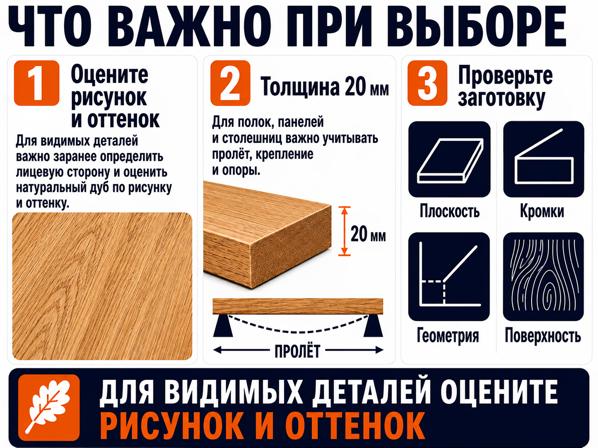 Мебельный щит из дуба цельноламельный, 1300×600×20 мм, сорт 1/2 фото 5