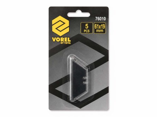 Лезвия сменные трапециевидные VOREL 76010, 61×19 мм, 5 шт.