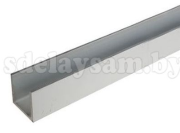 Алюминиевый швеллер 6х6х6х1 (2,0м) серебро