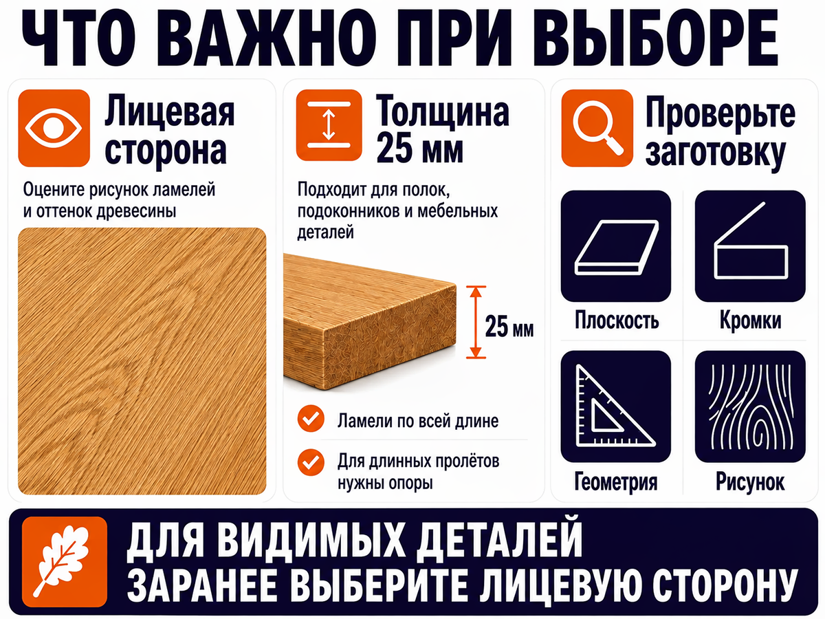 Мебельный щит из дуба цельноламельный, 1000×300×25 мм, сорт ВС фото 3