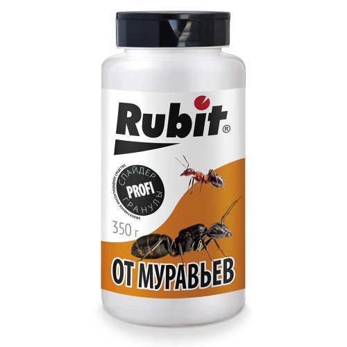 RUBIT Спайдер гранулы от муравьев 350г (банка с крышкой сито) /4670098202899/ Страна ввоза РФ, Страна пр-ва РФ