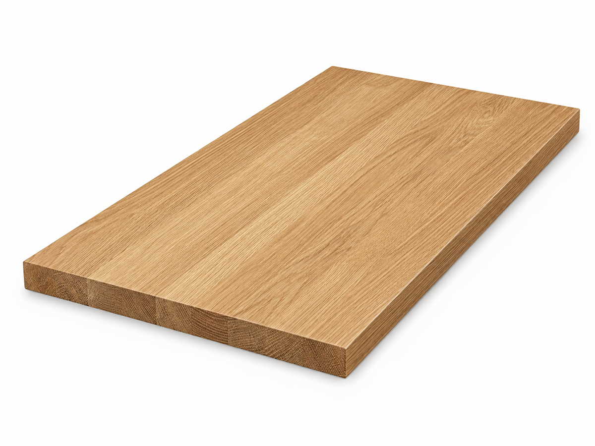 Мебельный щит из дуба цельноламельный, 800×400×25 мм, сорт ВС