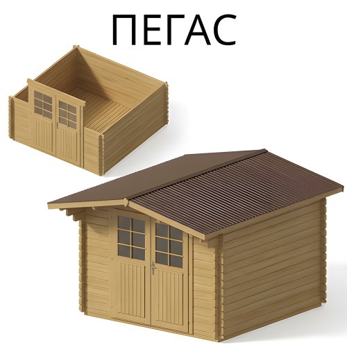 Садовый домик Пегас 3х3 толщина 34 мм (готовая комплектация)