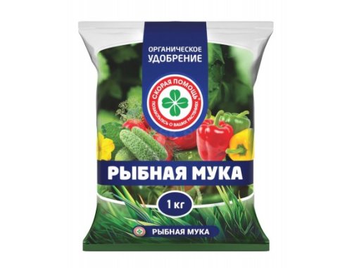 Органическое удобрение "Рыбная мука" Скорая помощь 1 кг 4607049619581