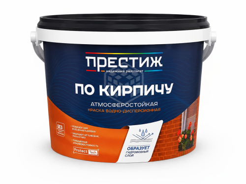 Краска акриловая «Престиж» по кирпичу, чёрный, 2,4 кг