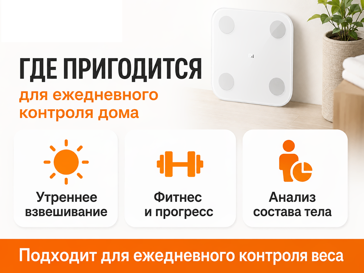 Xiaomi весы Body Composition Scale S400, анализ состава тела фото 3