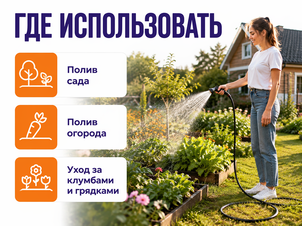 Шланг поливочный армированный «Родничок», 3/4″, 20 м, чёрный фото 3