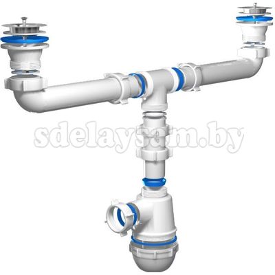 Сифон Ани Грот 1 1/2"*40  двойной  А3000 