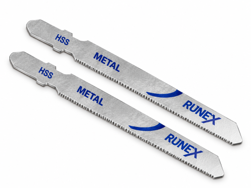 Пилки для электролобзика RUNEX T118G, HSS, 75×50 мм, 32 зуба/дюйм, 2 шт.