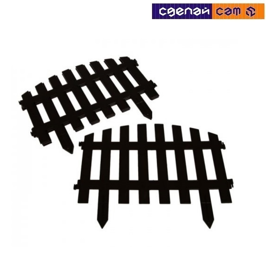 Gardenplast забор декоративный Renessans, 3,1×0,35 м, шоколад, 7 секций