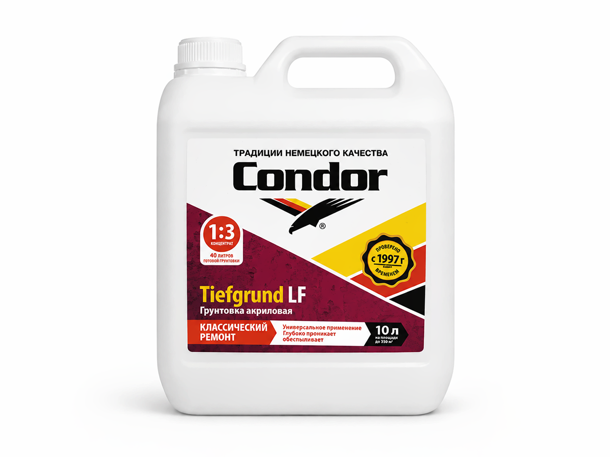 Грунтовка Condor Tiefgrund LF, концентрат 1:3, 10 л