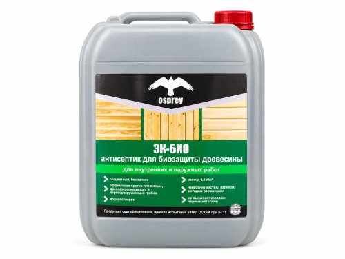 Антисептик для биозащиты древесины Osprey ЭК-БИО, 5 л