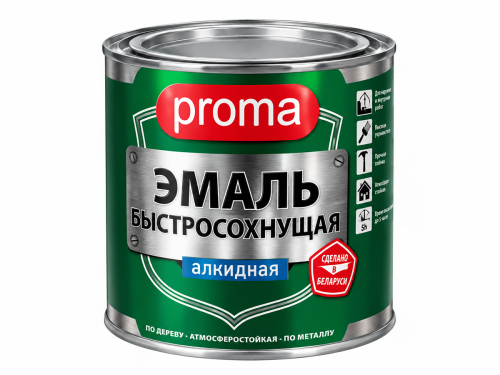 PROMA эмаль алкидная, серая, 1,6 кг