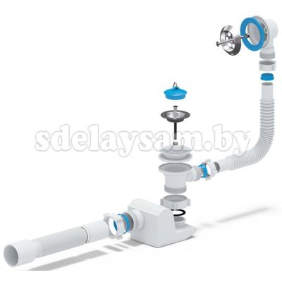 Сифон Ани "Бриг" для ванны 1 1/2" с г/т 40*50 Е655