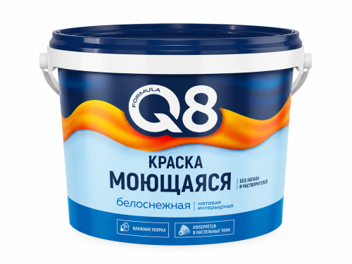 Краска акриловая FORMULA Q8 моющаяся, 2,7 кг