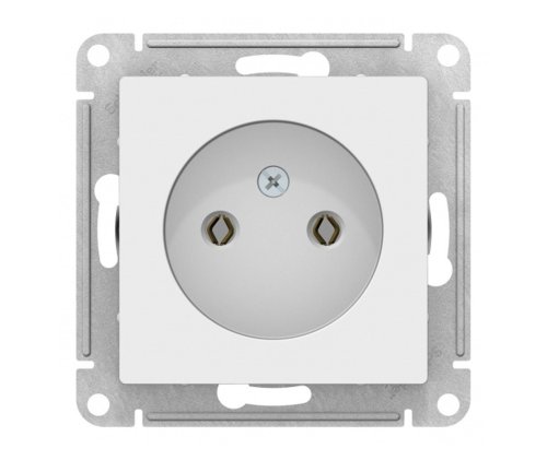 ATN000141 ATLASDESIGN РОЗЕТКА без заземления, 16А, механизм, БЕЛЫЙ