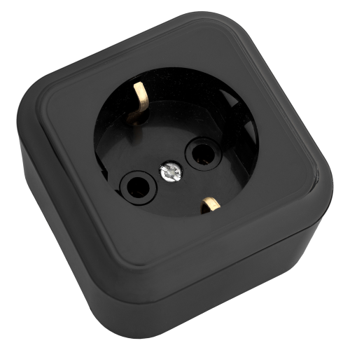 Розетка РА16-254 черный