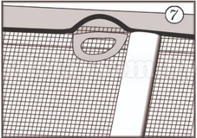 Комплект сборки москитной сетки белая 1,5*0,75м ,07647