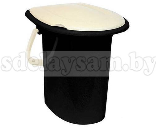 Ведро туалетное 16л (белый ротанг), арт.М2459 (Россия)