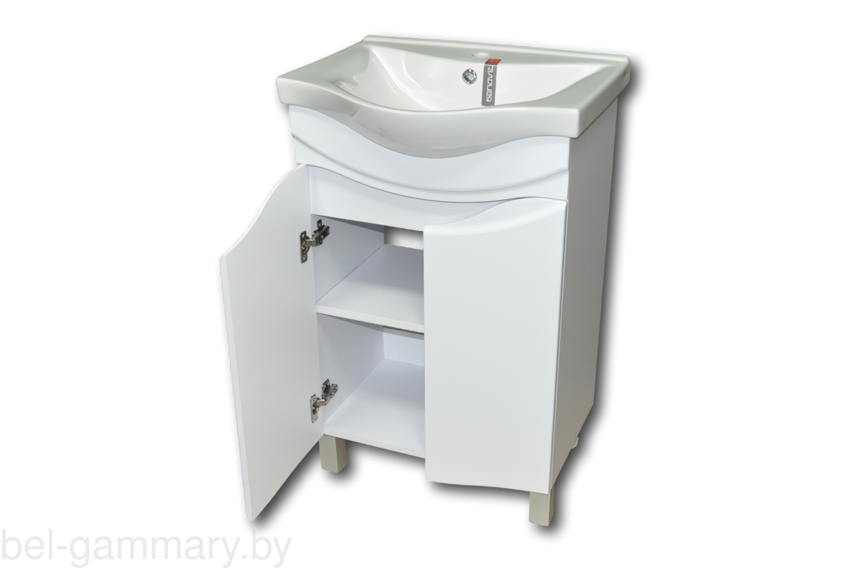 Тумба под ум.с ум. Гамма 23оФ8-У55 (фасад белый) Альбатрос-10055