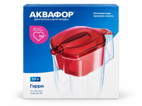 Аквафор фильтр-кувшин Гарри, 3,9 л, красный