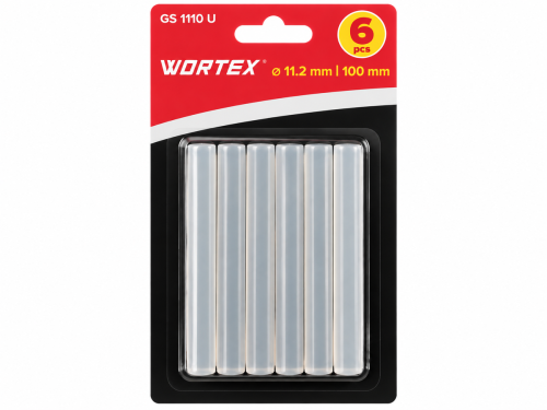 WORTEX клеевые стержни GS1110U00011, Ø11,2 × 100 мм, 6 шт