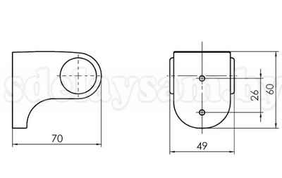 RUBINETA  Держатель для душа Fix 623003
