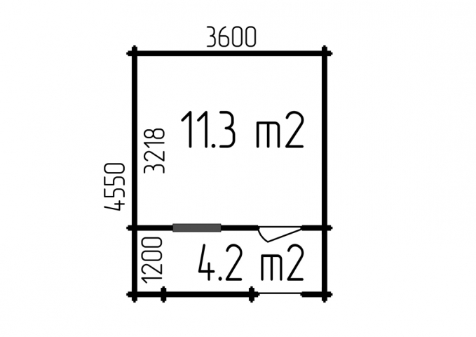 Садовый домик Эльза 4,8x3,8 толщина 44 мм (готовая комплектация)