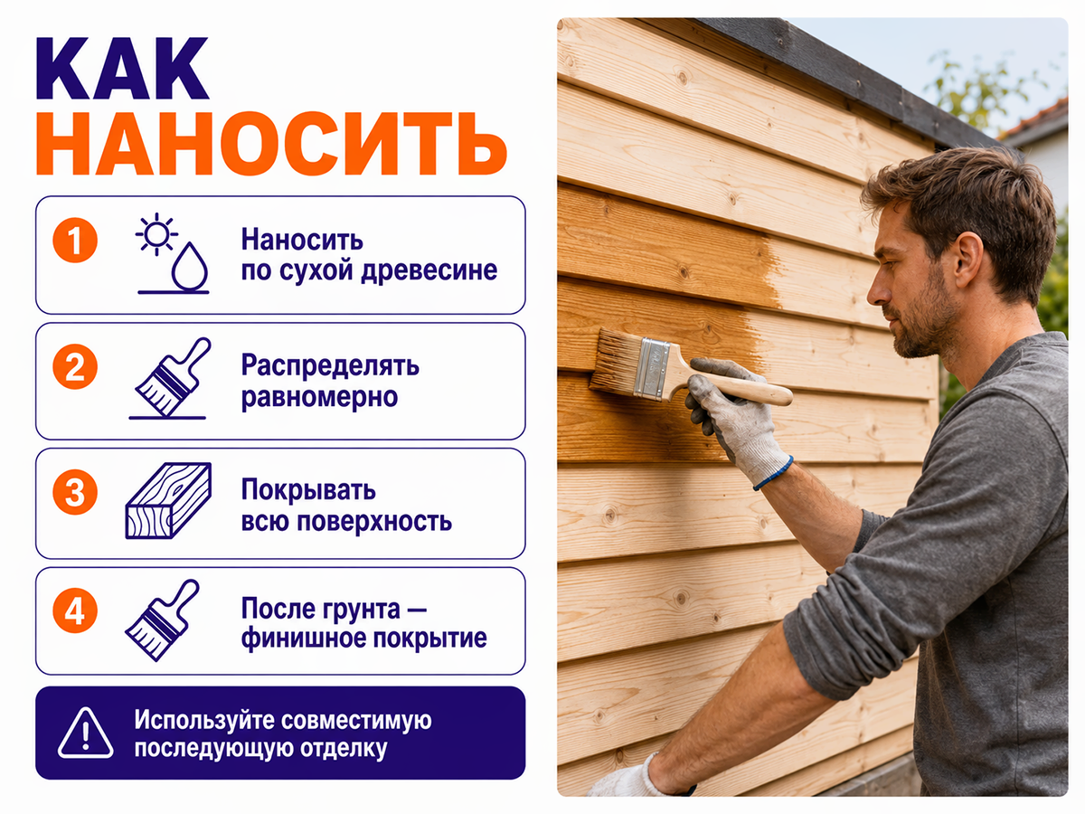 Грунтовка-антисептик Alpina по дереву, бесцветная, 0,75 л (0,6 кг) фото 4