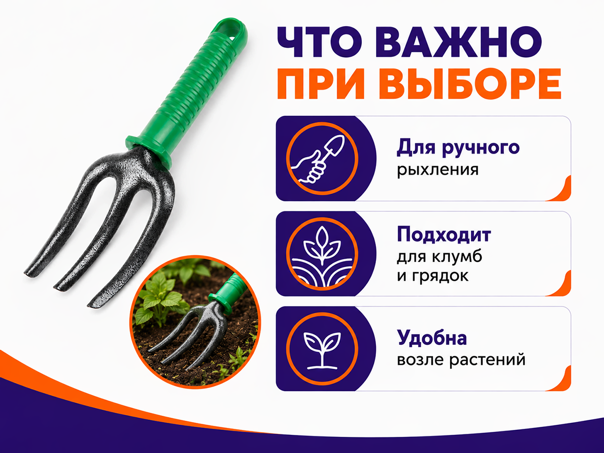 Вилка посадочная VOLAT 59020-05, 22,5 см