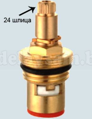 Профсан Кран-букса керамика 1/2 24 шлица