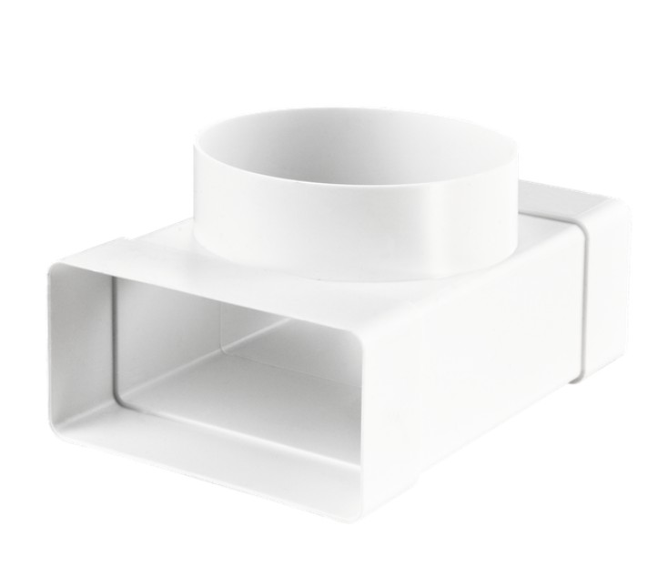 Тройник ПВХ 110*55/d100 ,531 для плоских/круглых каналов